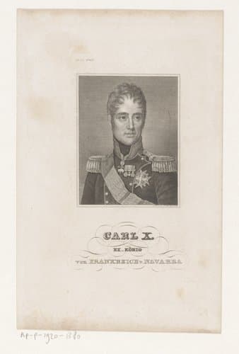 Portret van koning Karel X van Frankrijk by G. Metzeroth