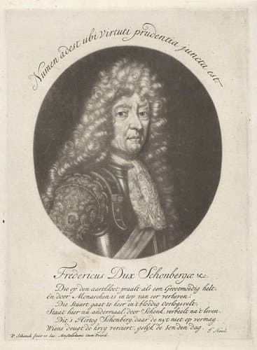 Portret van Friedrich Arnaud hertog van Schomberg by Pieter Schenk (I)