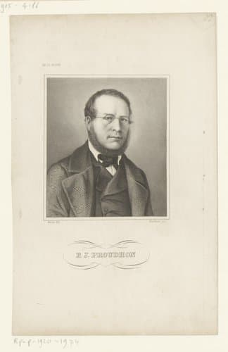 Portret van Pierre-Joseph Proudhon by Johann Georg Nordheim