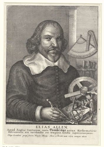 Portret van Elias Allen by Wenceslaus Hollar