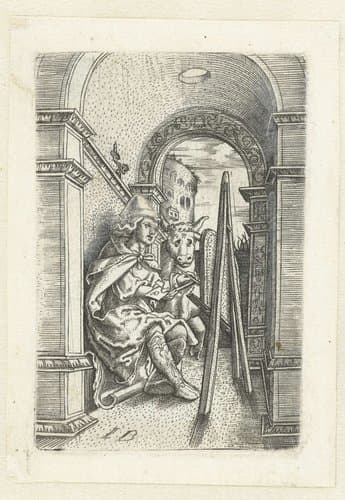 Heilige Lucas by Monogrammist IB (16e eeuw)