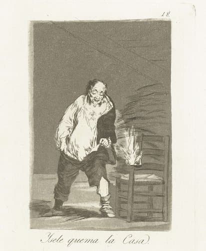 Ysele quema la casa by Francisco de Goya