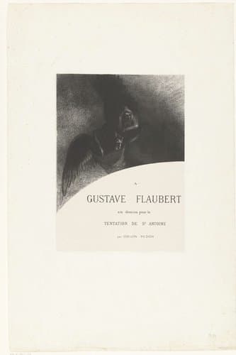 Titelblad met de heilige Antonius en de duivel by Odilon Redon