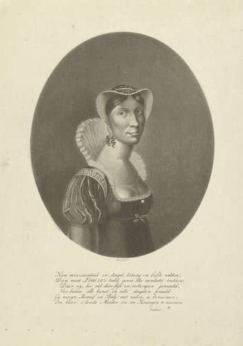Portret van Wilhelmina Frederica Louisa by Willem Hendrik Hoogkamer