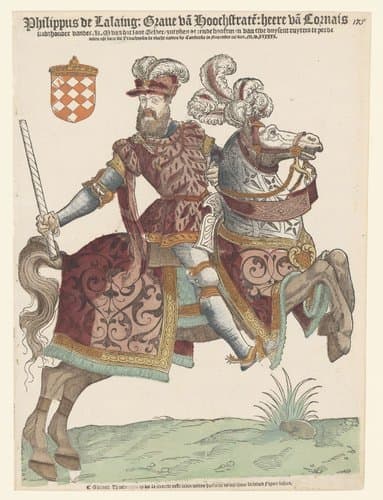 Portret van Filips van Lalaing te paard