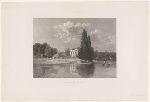 Gezicht op Huis de Poll onder Voorst van voren by Johannes Arnoldus Boland