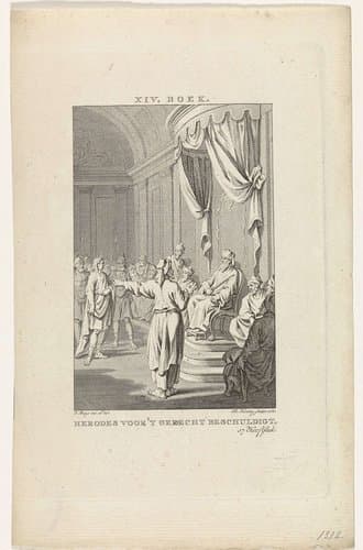 Herodes voor 't gerecht beschuldigt by Theodoor Koning
