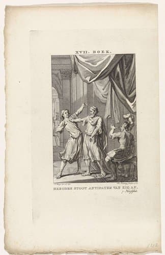 Herodes verwijt Antipater de moord op zijn broers by Theodoor Koning
