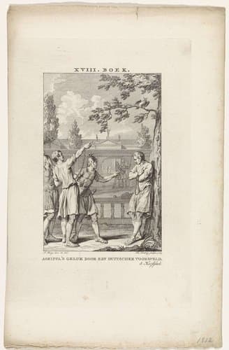 Voorspelling van Agrippa's geluk by Theodoor Koning