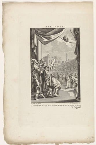 Voorteken voor de dood van Herodes Agrippa by Theodoor Koning