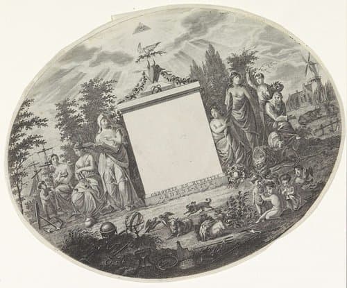Geboorte en huwelijks gedenk-stuk by Joannes Bemme