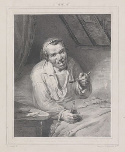 Een zieke in bed by Carel Frederik Curtenius Bentinck
