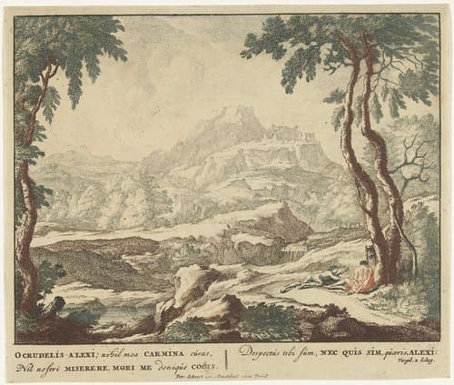Scènes uit Vergilius dichtbundel Bucolica