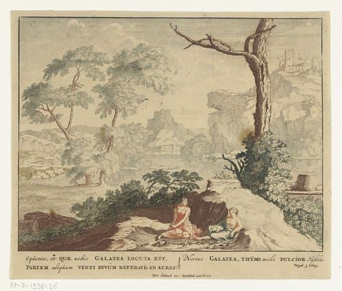 Scènes uit Vergilius dichtbundel Bucolica