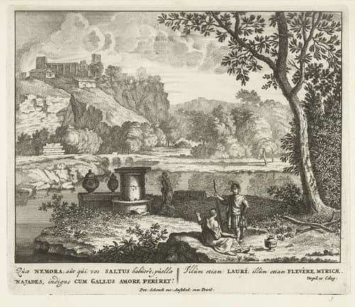 Scènes uit Vergilius dichtbundel Bucolica