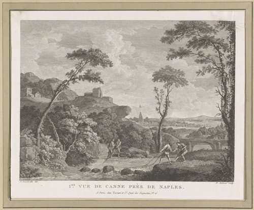 Landschap rond Napels by D. Ambrosi