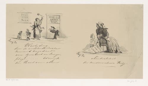 Spotprent op de verkiezingen voor de Staten-Generaal in augustus 1880 te Amsterdam by Piet Hein Testas