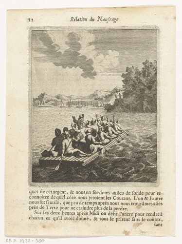 Bemanning op het vlot by Dirck Bosboom