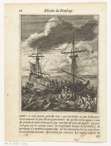 Schipbreuk van de Terschelling by Dirck Bosboom