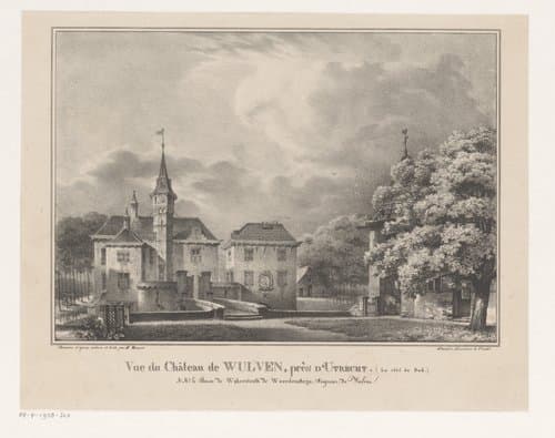 Gezicht op het Kasteel Wulven bij Utrecht by Michel Mourot
