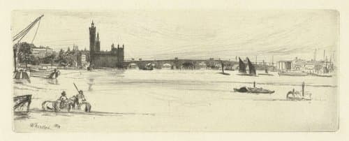 Sixteen etchings of scenes on the Thames and other subjects by James Abbott McNeill Whistler