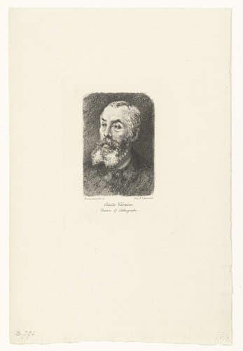 Portret van kunstenaar en lithograaf Emile Vernier by Félix Bracquemond