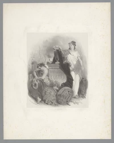 Allegorische compositie ter verheerlijking van Richard Cobden by Célestin François Nanteuil
