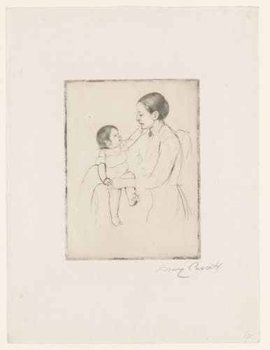 De liefkozing by Mary Cassatt
