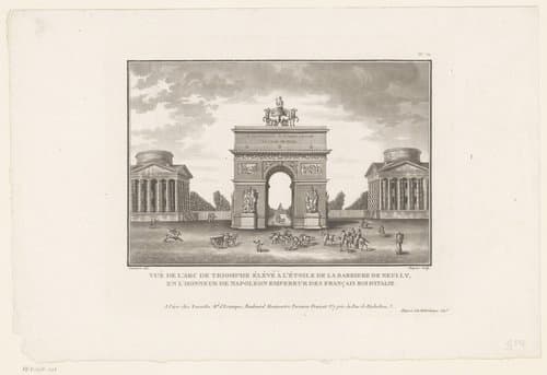 Gezicht op de Arc de Triomphe by Nicolas Chapuis