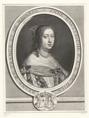 Portret van Anna van Oostenrijk by Robert Nanteuil