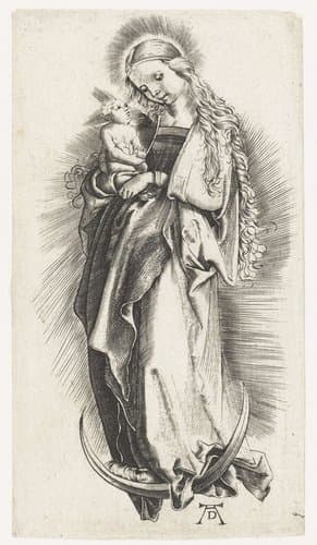 Maria met kind op de maansikkel by anonymous