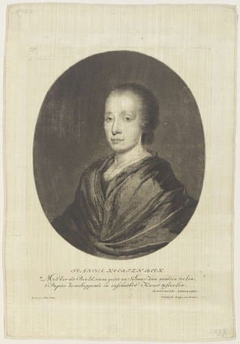 Portret van de knipkunstenares Johanna Koerten by Pieter Schenk (I)
