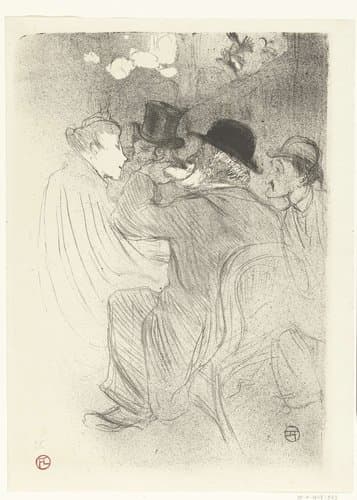 Bezoekers in café Moulin Rouge by Henri de Toulouse-Lautrec
