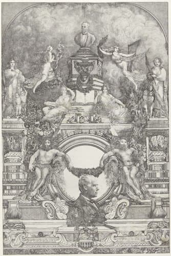 Eerbetoon aan Georges Étienne Cartier by Rodolphe Bresdin