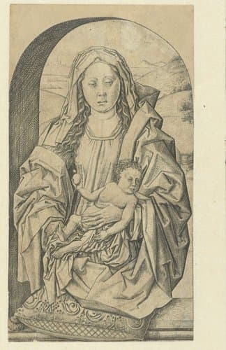 Madonna en kind met een peer by Meester FVB