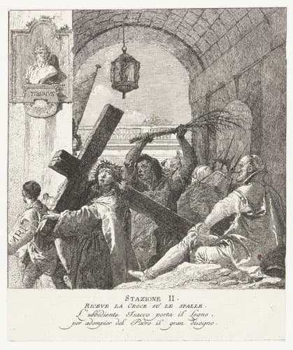 Kruisdraging van Christus by Giovanni Domenico Tiepolo