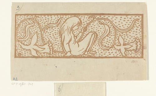 Meisje met narcissen by Lucien Pissarro