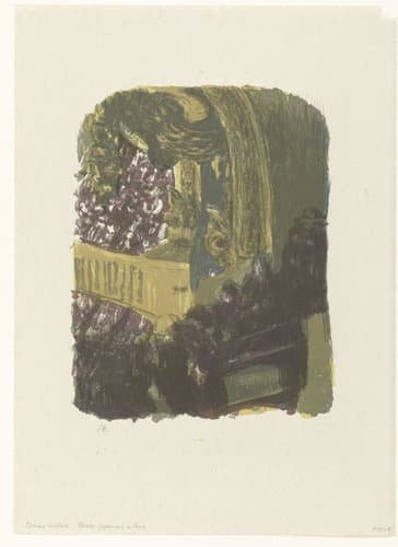 Tribune en balkons met publiek in Théâtre Gymnase in Parijs by Édouard Vuillard