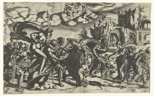 Allegorie op de oorlog en de kunsten by anonymous