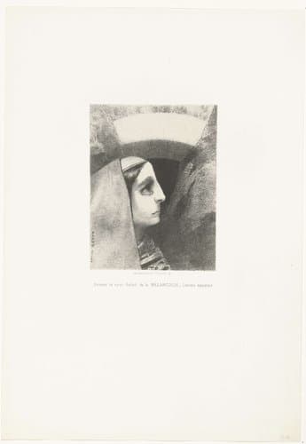 Voor de zwarte zon van de melancholie verschijnt Leonore by Odilon Redon