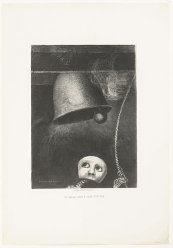 Un masque sonne le Glas Funebre by Odilon Redon