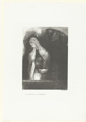 De heilige en de distel by Odilon Redon
