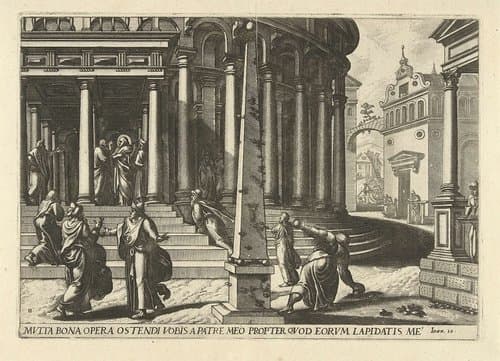 Memorabilivm Novi Testamenti in templo gestorvm icones tredecim elegantissimi ac ornatissimi by Lucas van Doetechum