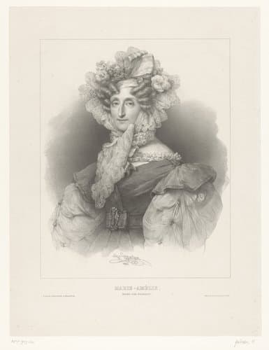 Portret van Maria Amalia van Bourbon-Sicilië by Henri Grévedon