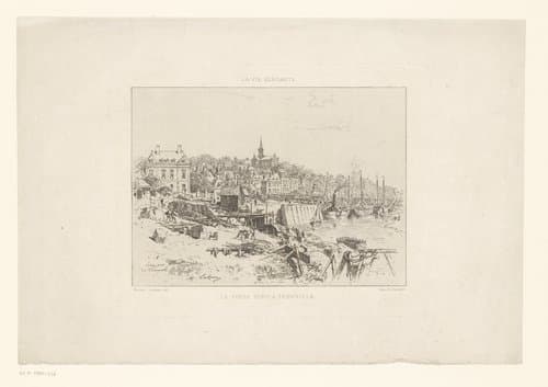 Gezicht op de haven van Trouville
