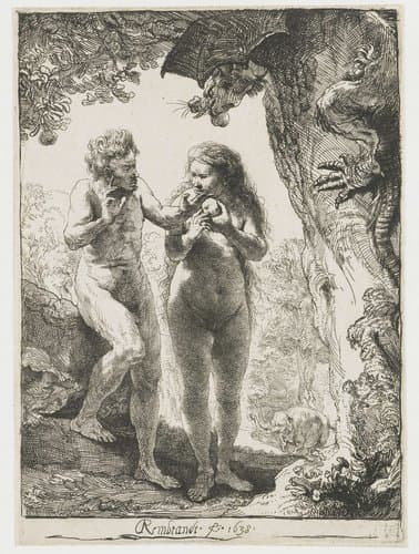 Adam en Eva by Rembrandt van Rijn