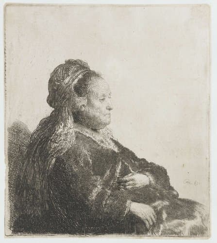 Rembrandt’s Mother Seated by Rembrandt van Rijn