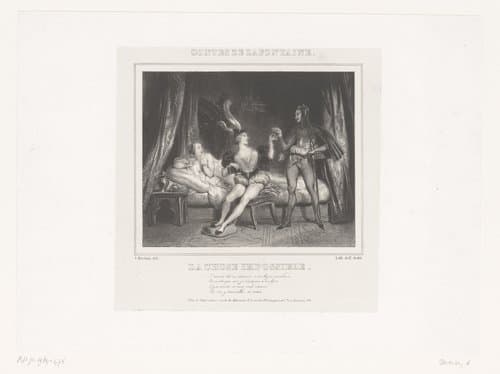 Jongeman geeft demon een onmogelijke opdracht by Achille Devéria