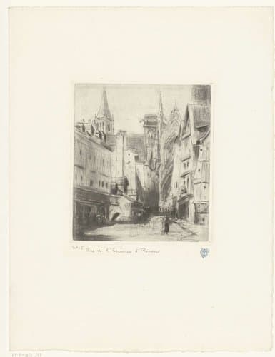 Rue de L'Epicerie in Rouen by Camille Jacob Pissarro