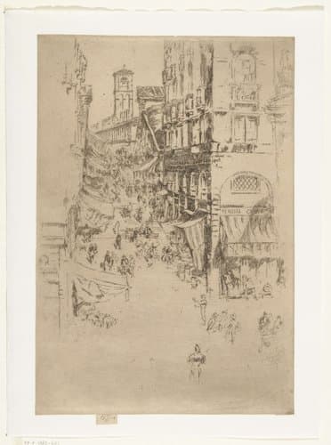 Rialtobrug in Venetië by James Abbott McNeill Whistler